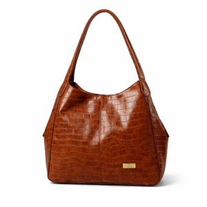 Catchy Croco Soft Leather Hobo Handbag – 3 Compartment Style