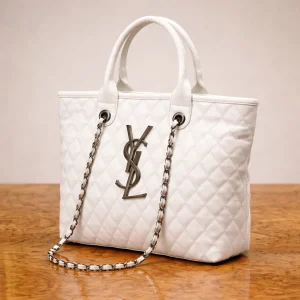 YSL Tote Handbag in black leather