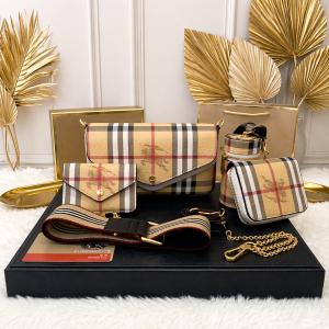 Burberry Gift Set – Sling Bag, Wallet & Accessories