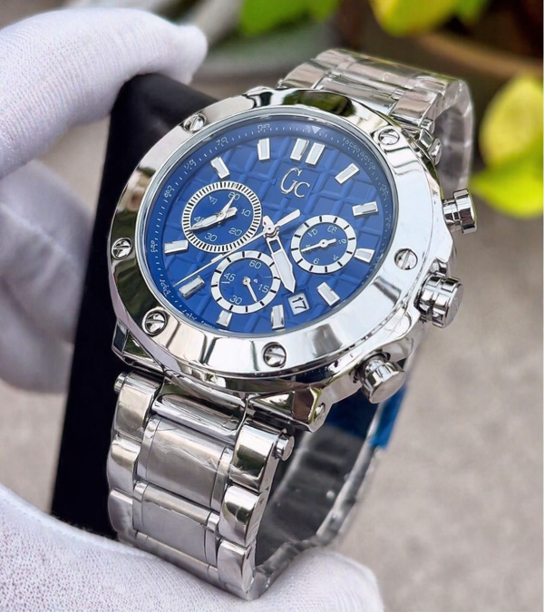 Guess GC collection Brev Silver blue Men Watchs