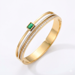 Gemini_Generated_Image_6zwjf86zwjf86zwj.png Emerald Accent Dual-Line Crystal Bracelet