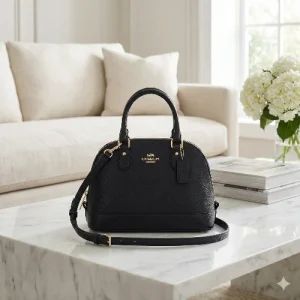 Front view of Coach Alma Bag in elegant design