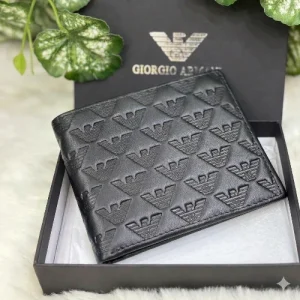 Emporio Armani leather wallet in black