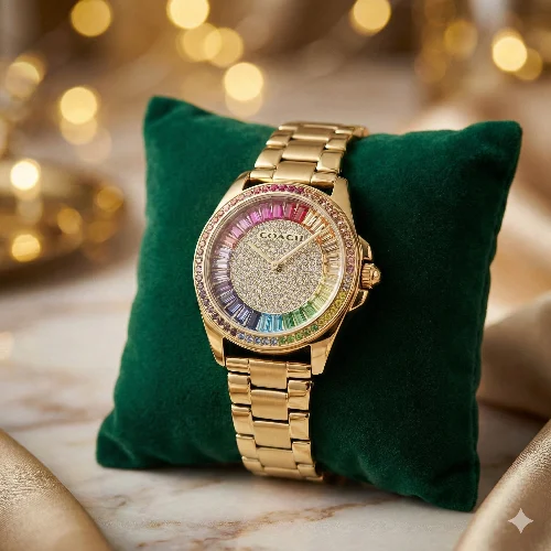 Gemini_Generated_Image_e5vi6ge5vi6ge5vi.png COACH GREYSON RAINBOW CRYSTAL DIAL WATCH FOR HER - front view