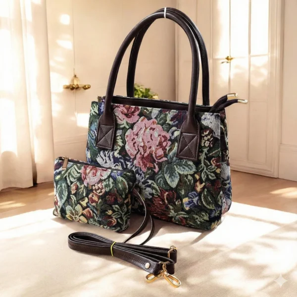 Gemini_Generated_Image_harigrharigrhari.png ZAKARD 2-Piece Combo Handbag with Pouch - Front View