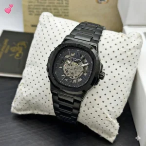 Patek Philippe Skeleton Dial Black Limited Edition Automatic Watch front view