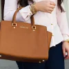 Michael Kors MK handbag for girls in tan color - front view