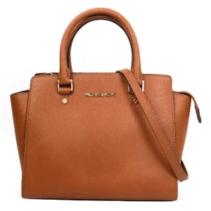 Product-4-2-8.jpg Michael Kors MK handbag for girls in tan color - front view