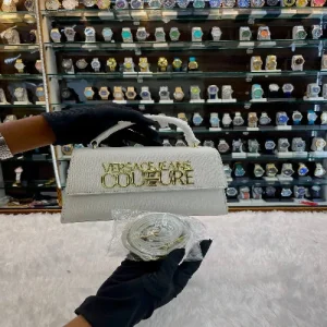 Versace Jeans Couture Sling Bag for Girls - White Body Front View
