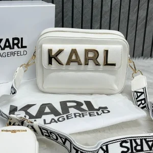 KARL LAGERFELD MAYBELLE CAMERA CROSSBODY SLING in Master Piece - Front View