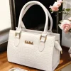 ZARA Iconic Croc-Pattern Luxury Handbag in black