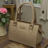 ZARA Chic Croc Classic Handbag in black