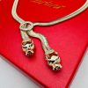Cartier Double Panther Face Necklace