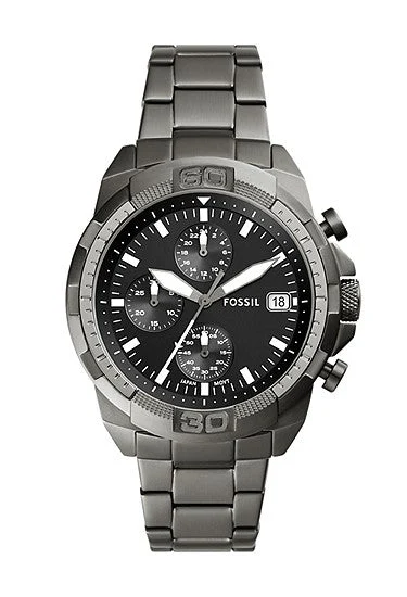 WhatsAppImage2026-01-16at9.45.44PM_1.jpg FOSSIL BRONSON BLACK AND GREY STUDD CHRONO WATCH front view
