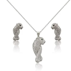 CARTIER beautiful necklace and earring set displayed elegantly