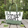 Escape Premium PU Leather Tote Bag in black