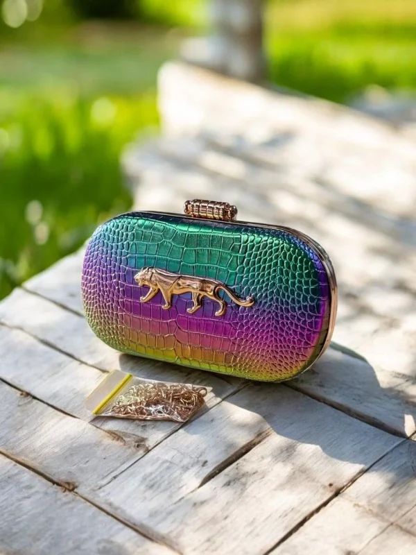 WhatsAppImage2026-01-23at12.13.36PM.jpg Sabyasachi Signature Crocodile Luxury Party Clutch front view
