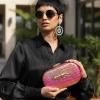 Sabyasachi Signature Crocodile Luxury Party Clutch front view