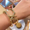 LV Volt One Cuff Diamond Bracelet front view