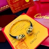 CARTIER DOUBLE FACE BLACK PANTHERE BRACELET front view