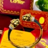 CARTIER DOUBLE FACE BLACK PANTHERE BRACELET front view