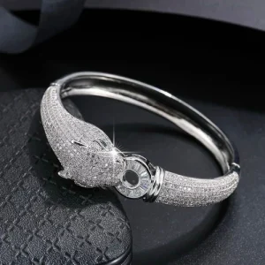 Cartier Panther Bracelet with Ring - Front View