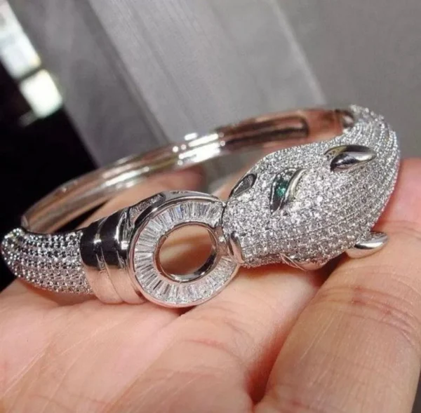 Cartier Panther Bracelet with Ring - Front View