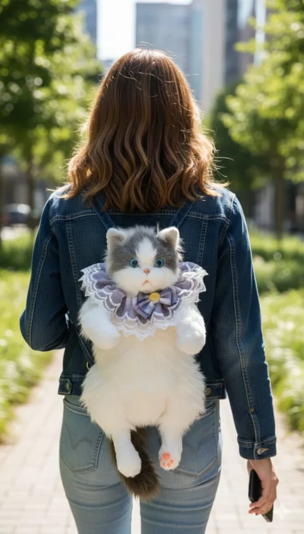 Cat Backpack with Meow Sound in pink