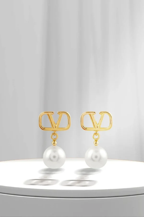 Valentino Pearl Earrings showcasing elegant design
