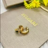 BVLGARI Serpent Diamond Studded Earrings close-up view