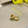BVLGARI Serpent Diamond Studded Earrings close-up view