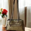 Sabyasachi Croc Luxe Sling Handbag in black