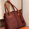 GG Canvas Dual Zipper Tote Bag front view