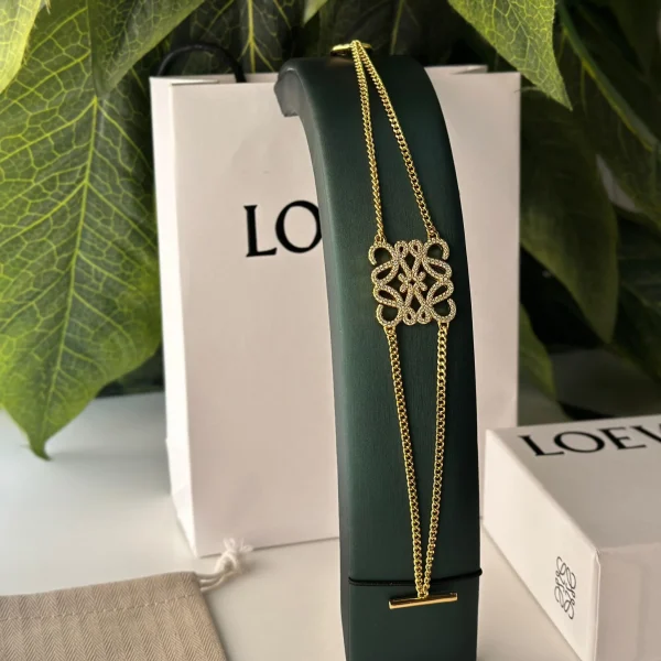 WhatsAppImage2026-03-19at2.12.11PM.jpg Loewe Anagram Embellished Chainlink Bracelet front view