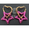 Versace Star Heart Funky Earrings for Her - front view