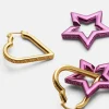 Versace Star Heart Funky Earrings for Her - front view