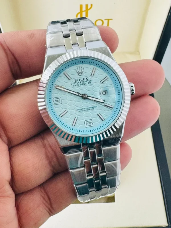 Rolex Oyster Perpetual Land-Dweller Mens Watch front view