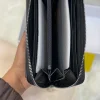 Armani black leather wallet with logo