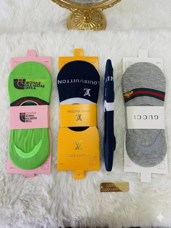 Luxury Socks Set of 6 – GG , LV, Fendi, North Face