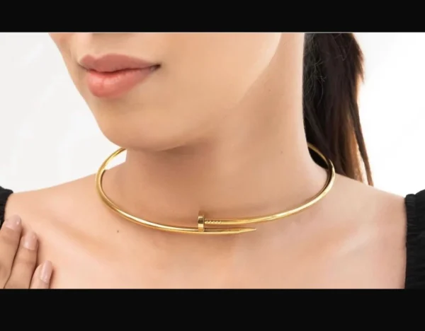 Cartier Juste un Clou Torque Necklace front view