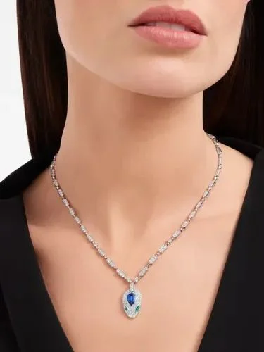 Bvlgari Serpenti Viper Diamond Necklace close-up