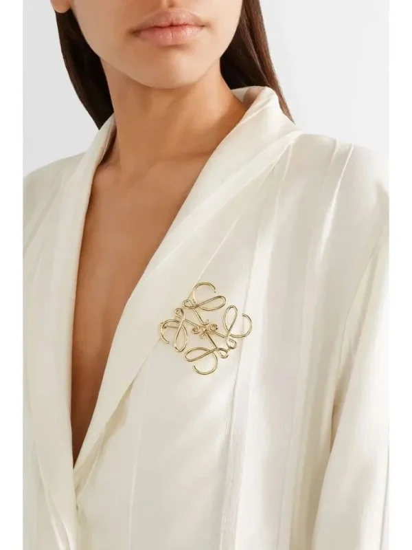 LOEWE SIGNATURE BROOCH front view