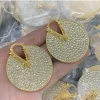 Versace Big Diamond Earrings front view