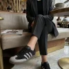 Adidas Samba OG Rhinestone Sneakers in white and gold