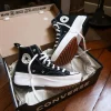 Converse Unisex Run Star Hike Canvas Platform Sneakers in black