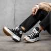Converse Unisex Run Star Hike Canvas Platform Sneakers in black