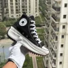 Converse Unisex Run Star Hike Canvas Platform Sneakers in black