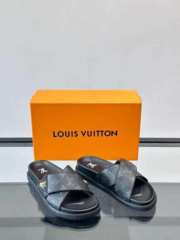 LV Oasis Mule Slippers in black