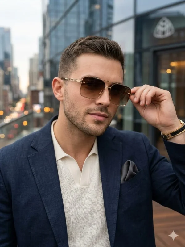 Maybach Unisex Sunglasses front view