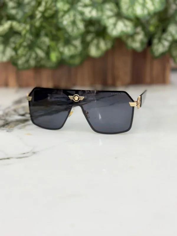Versace Unisex Sunglasses in black frame